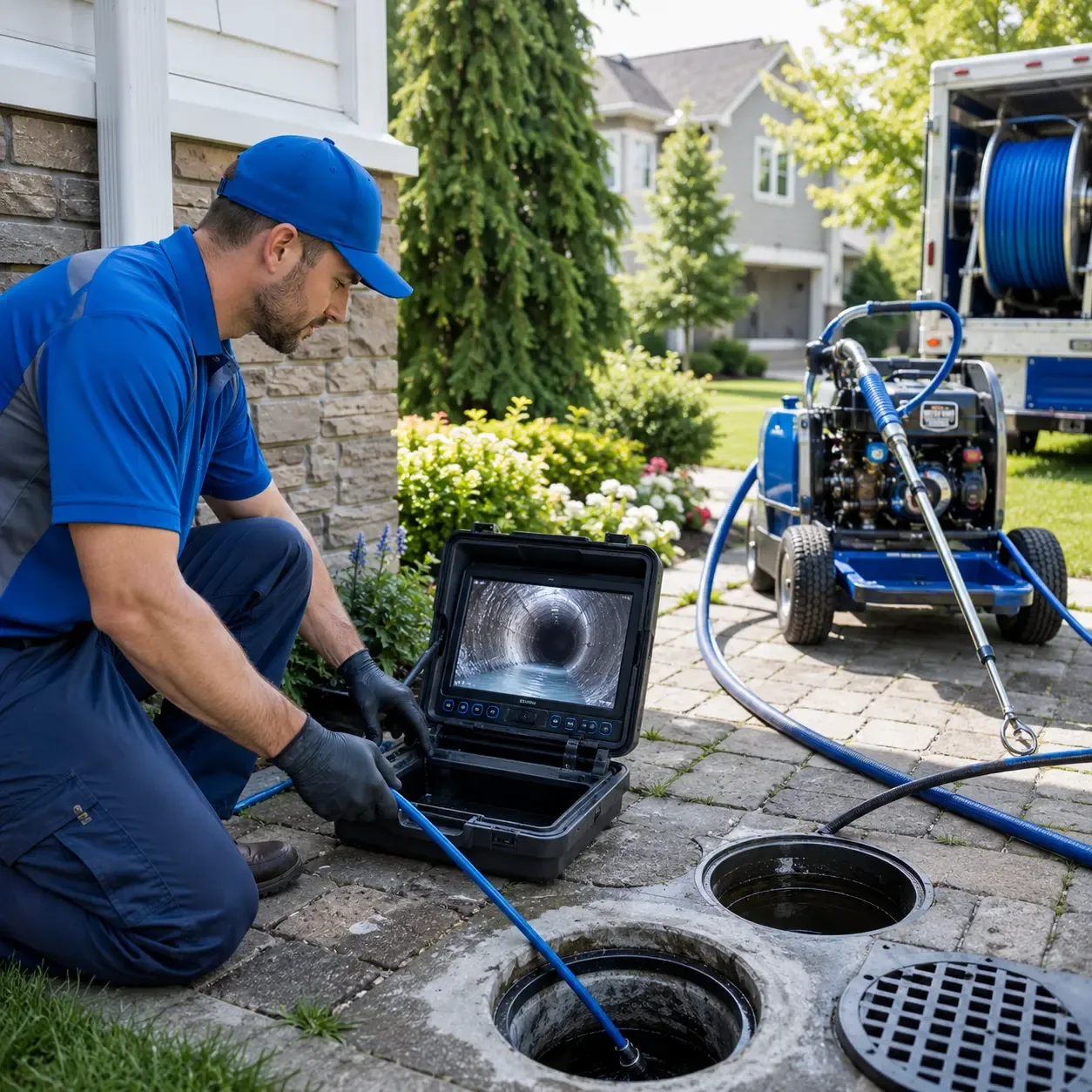 Outdoor drain cleaning professionals serving Lavelle, PA